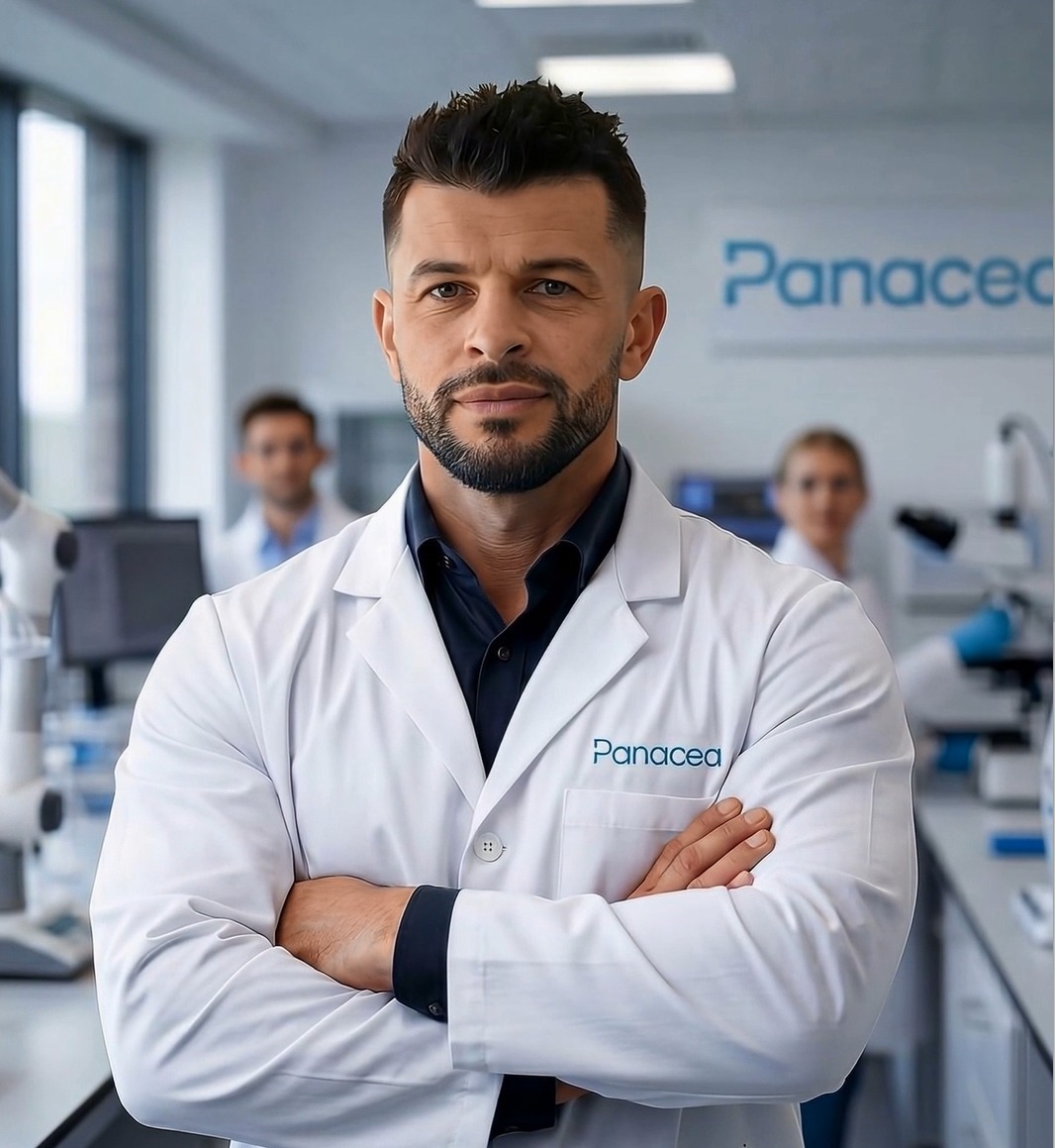 Bogdan Dicoias, inventor of the Vana Machine, in the Panacea laboratory